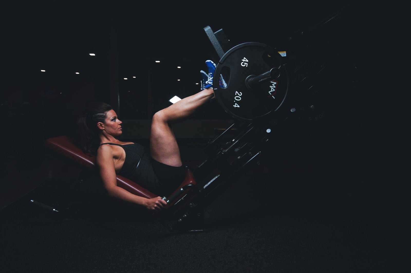 Person doing leg press